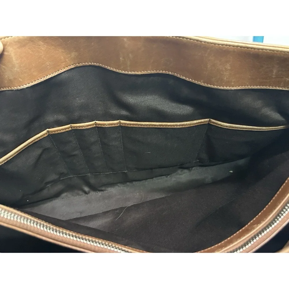 Vintage Coach Hampton Brown Leather Tote Bag 7515 Needs Restoring
